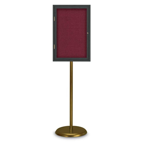 Corkboard, Triple Door, Radius Frame, 96x48", Black/Pearl